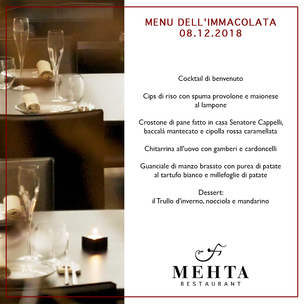 Menu Immacolata Ristorante a Martina Franca Mehta